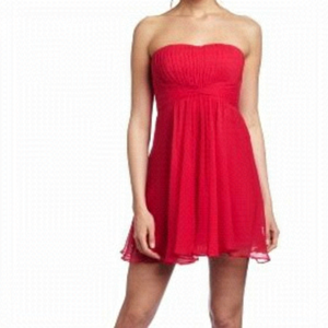 Bcbg MAX AZARIA DURAN MELON SILK COCKTAIL PROM STRAPLESS MINI DRESS SIZE…
